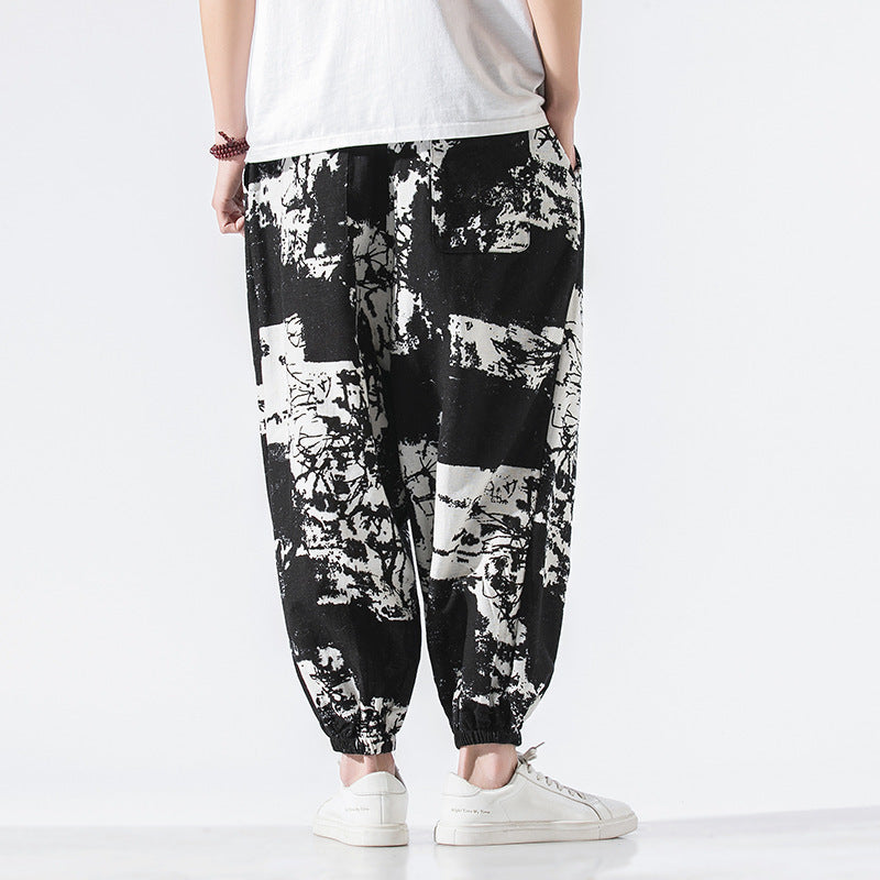 Cotton Linen Loose Large Size Casual Pants