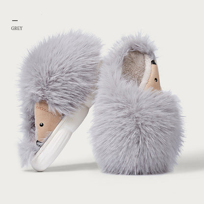 Cute Little Hedgehog Cotton Slippers