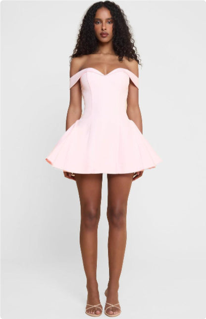 Women's Black And White Patchwork Summer Dress