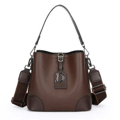 Women's Contrast Color Bucket Shoulder Bag