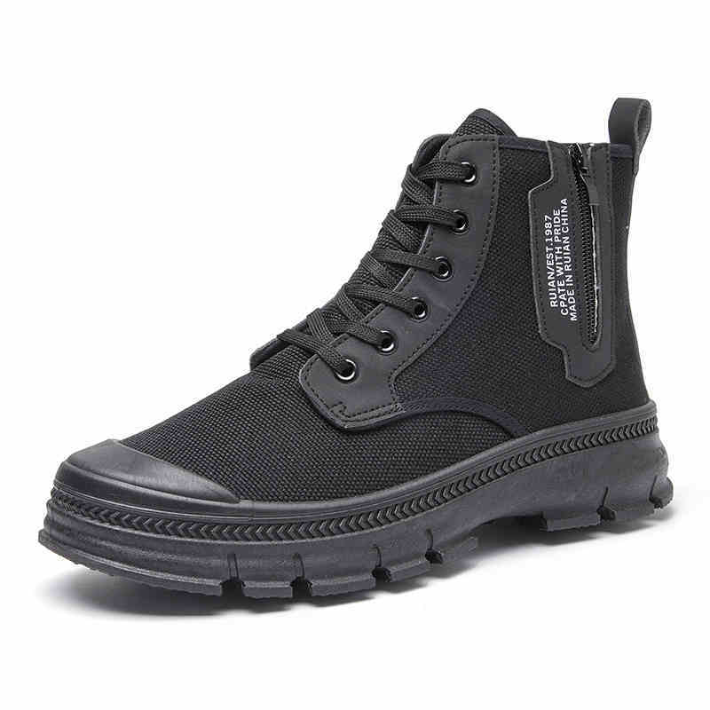 Men's Side Zipper High-top Thicker Boots