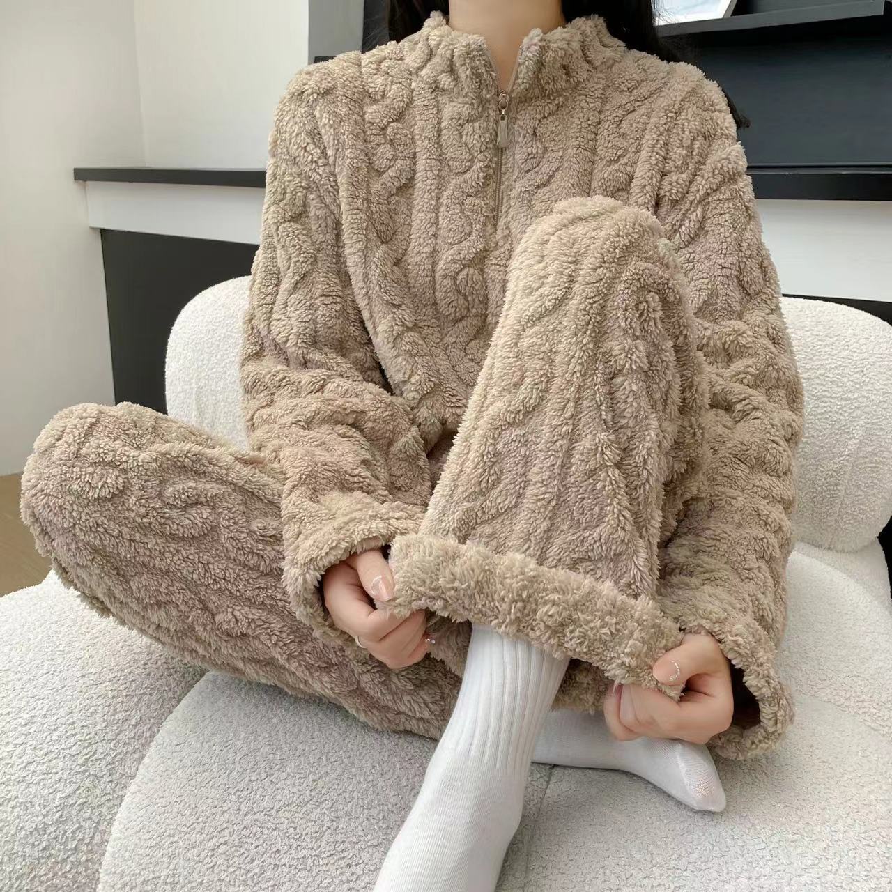 Autumn And Winter Couple Pajamas  Sleepwear