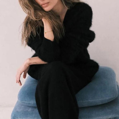 Loose V-neck Button Cardigan Fall Winter