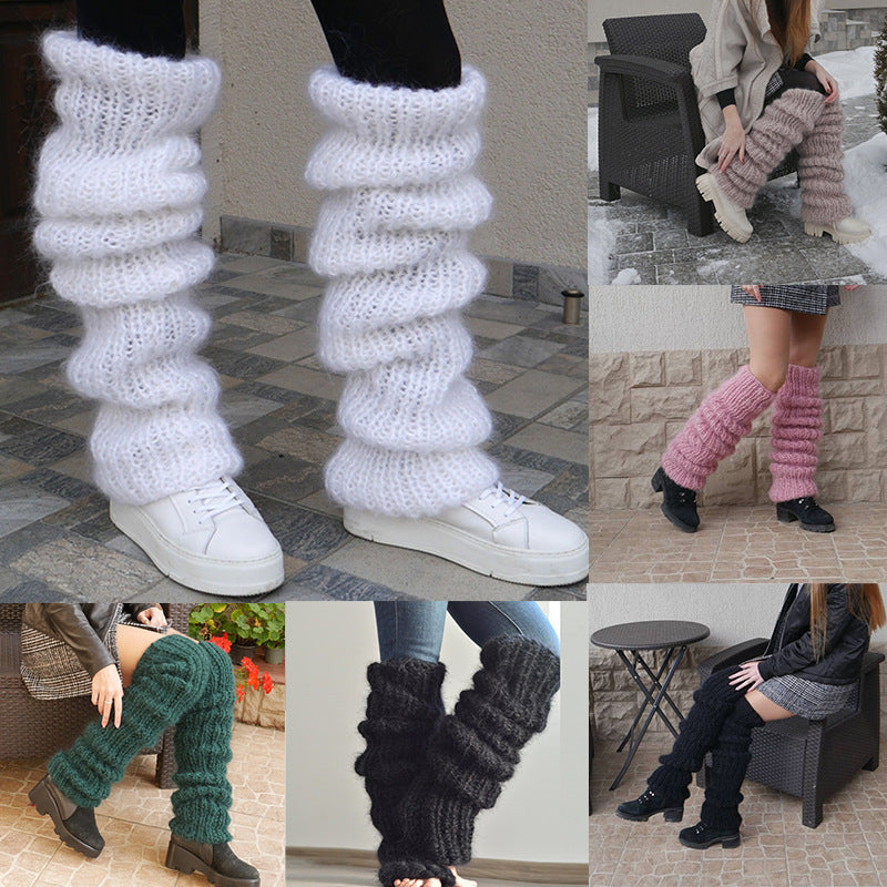 Women's Autumn And Winter Mohair Long Foot Socks
