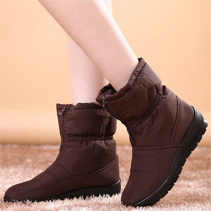 waterproof flat snow boots