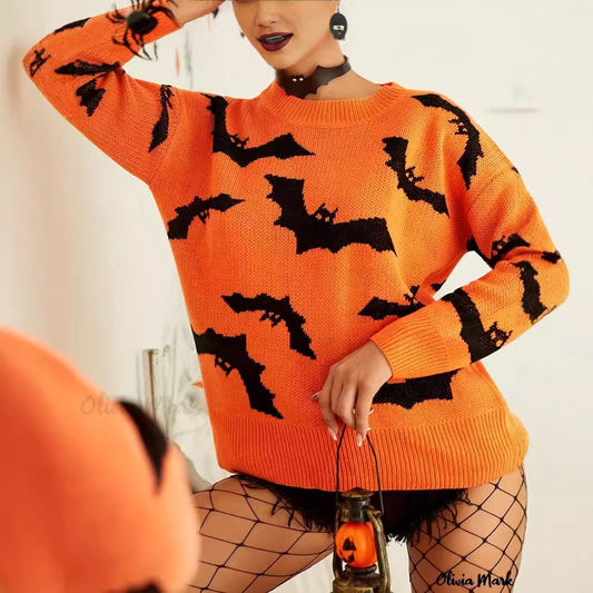 Halloween Brocade Sweater Knitted