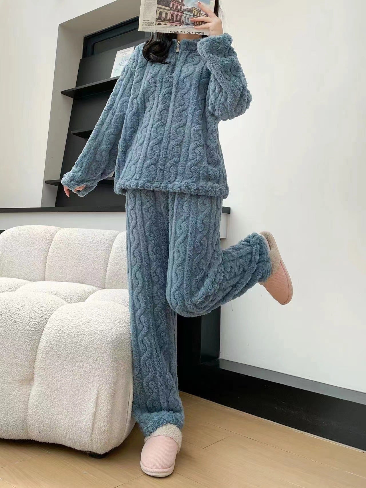 Autumn And Winter Couple Pajamas  Sleepwear