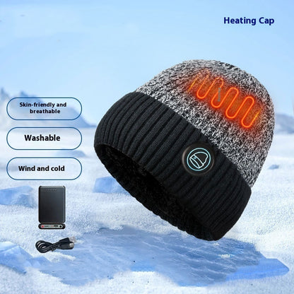 Winter Outdoors Ski Heating Fleece-lined Heating Cap