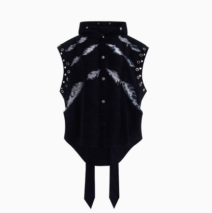 Scratch Snake Print Hooded Jacket