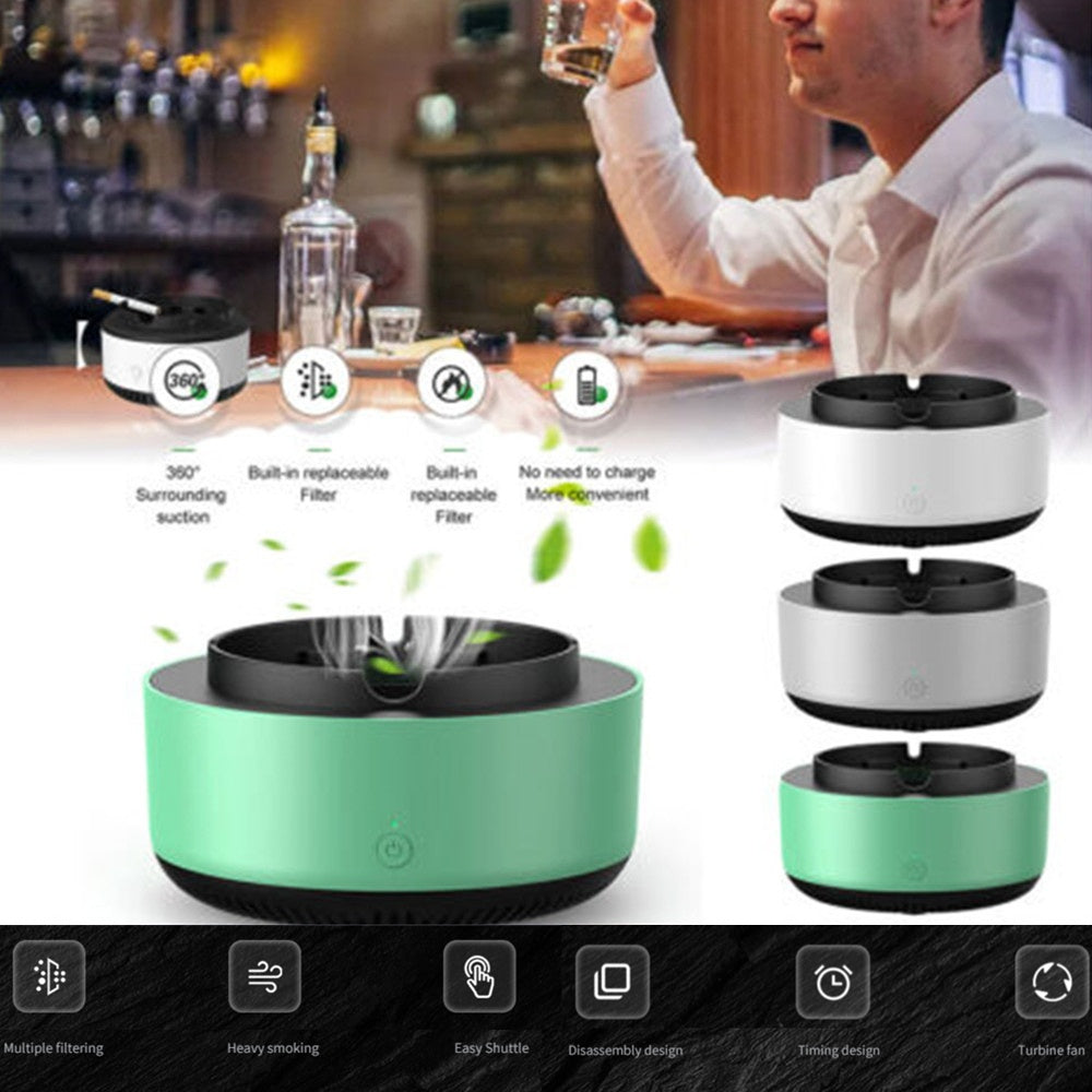 Smoke Removal  Automatic Air Purifier Ashtray Portable Gadget