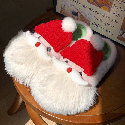 Cute Gift Christmas Santa Claus Home Winter Warm Indoor Slippers