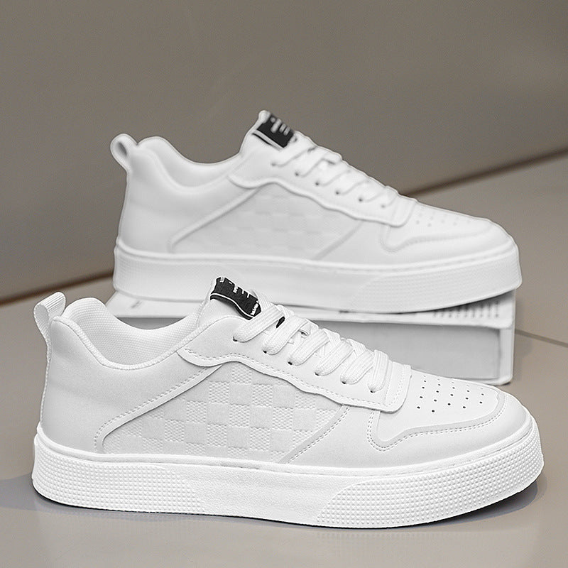 Casual Lace-up Sneakers Breathable Plaid Flats Shoes