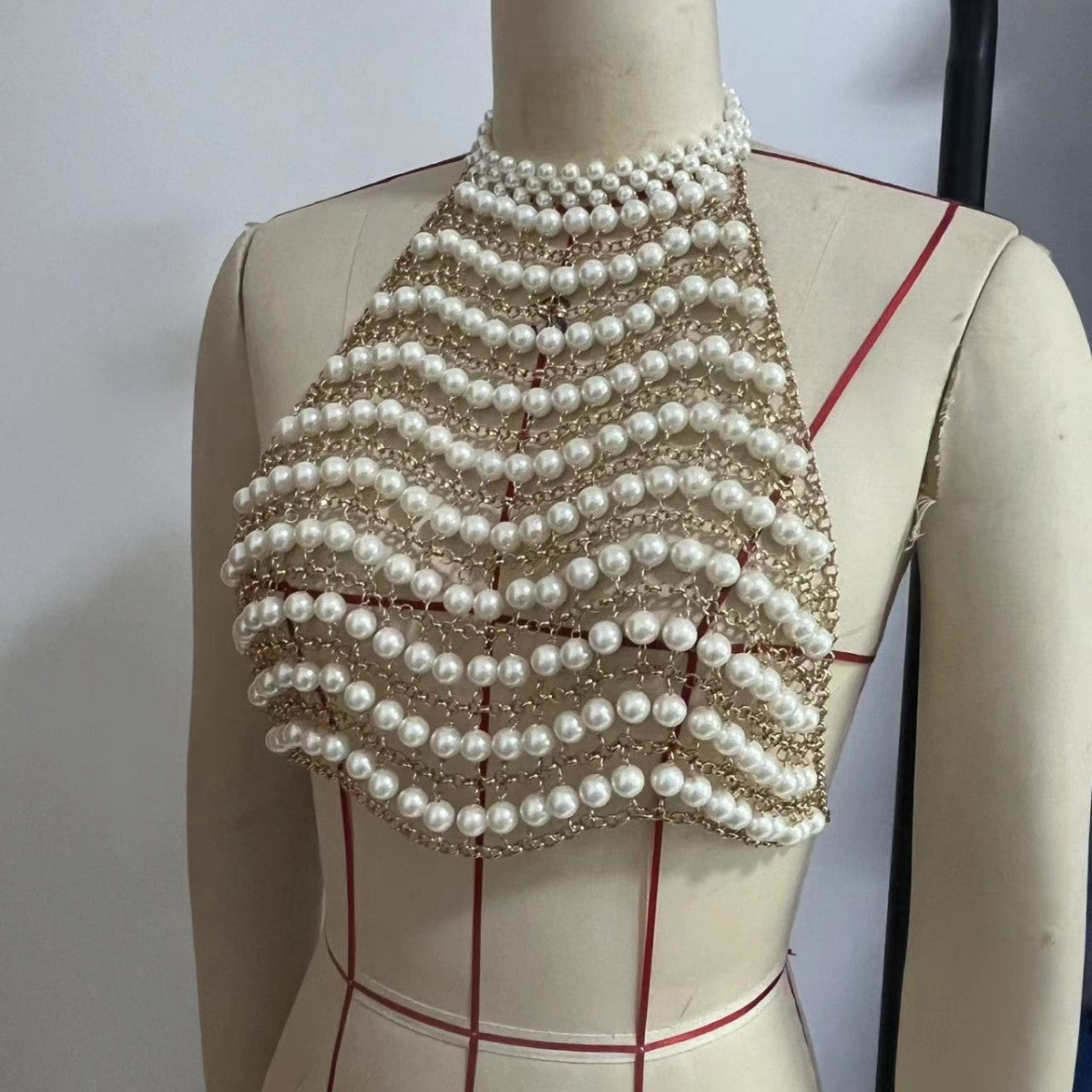 Pearl Chain Vest Top