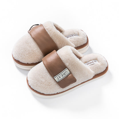 Women's Furry Autumn And Winter Indoor Slippers