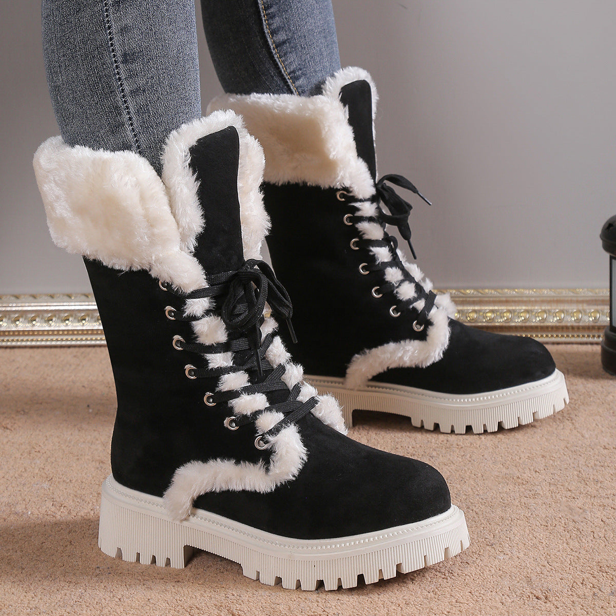Women's Winter Lace-up Snow Boots