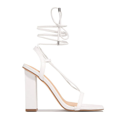 Women's Square Toe High Heel Strappy Sandals