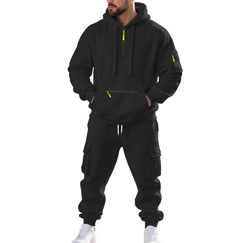 Leisure Suit Sweater Hoodie  Pullover Men's Sports Casual Two-piece Set