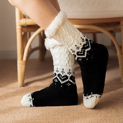 Knitted Plush Winter Warm Carpet Socks