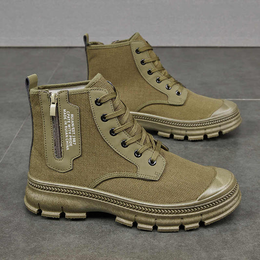Men's Side Zipper High-top Thicker Boots