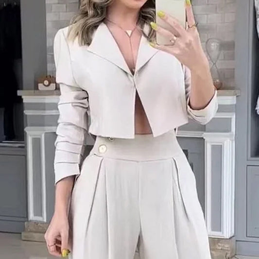 Women's Autumn Loose Trousers Two-piece Set