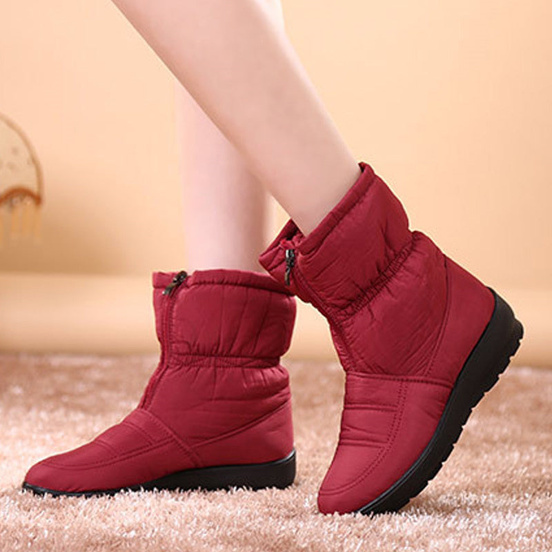 waterproof flat snow boots
