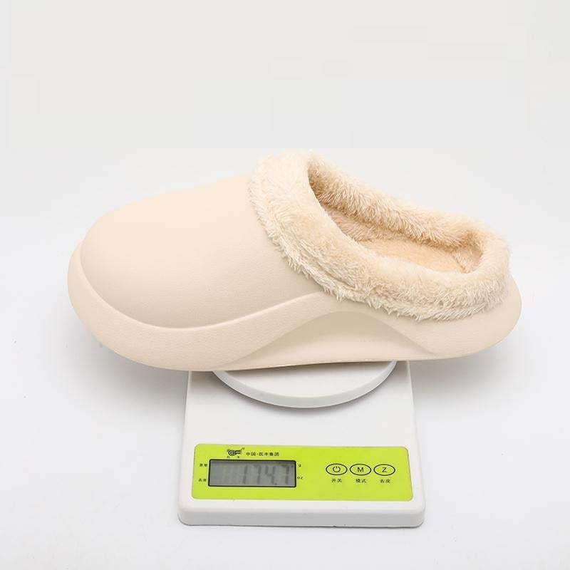 Men's Beige Warm Cotton Slippers