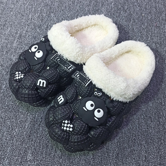 Women's Lychee Bubble Platform Non-slip Cotton Slippers