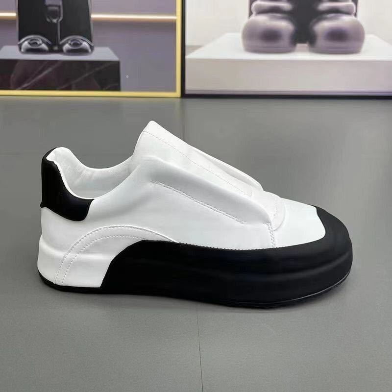 Leather Slip-on Running Shoes