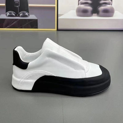 Leather Slip-on Running Shoes