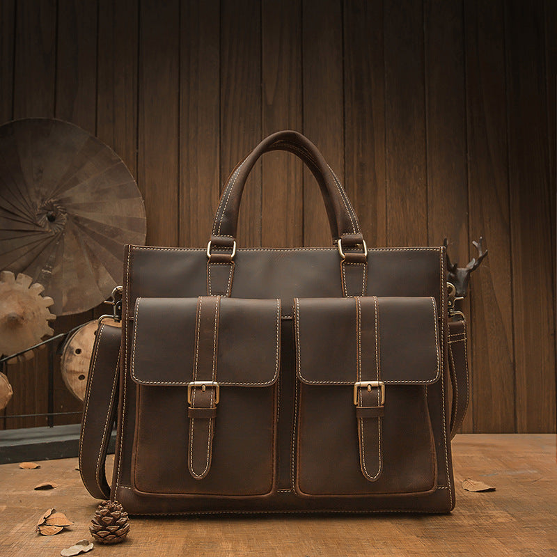 Men's Handmade Vintage Leather Briefcase