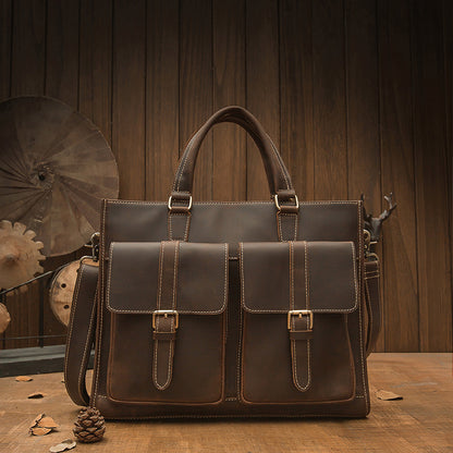 Men's Handmade Vintage Leather Briefcase