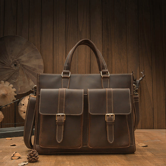 Men's Handmade Vintage Leather Briefcase