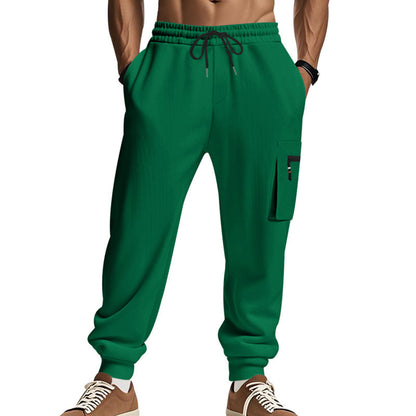 Men's Sports Multi-pocket Zipper Trousers