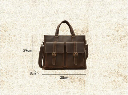 Men's Handmade Vintage Leather Briefcase