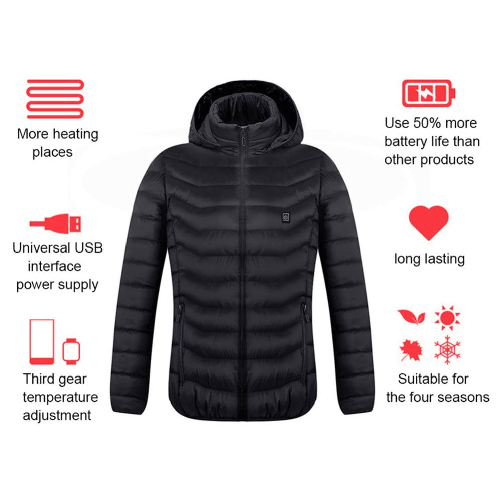 Winter USB Electric Cotton Heating Jacket