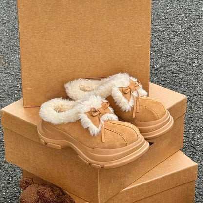 Fur Integrated Platform Snow Boots