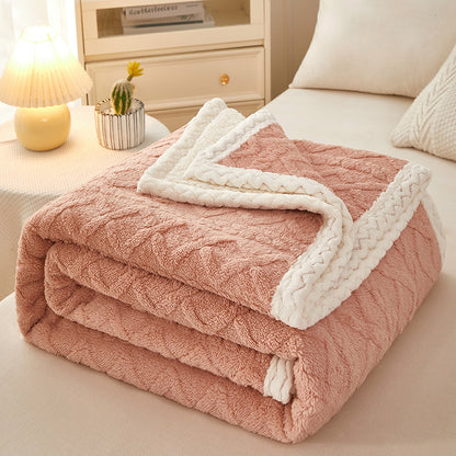 Double Thickened Warm Coral Fleece Sofa Blanket
