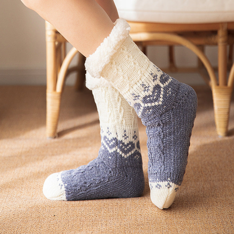 Knitted Plush Winter Warm Carpet Socks