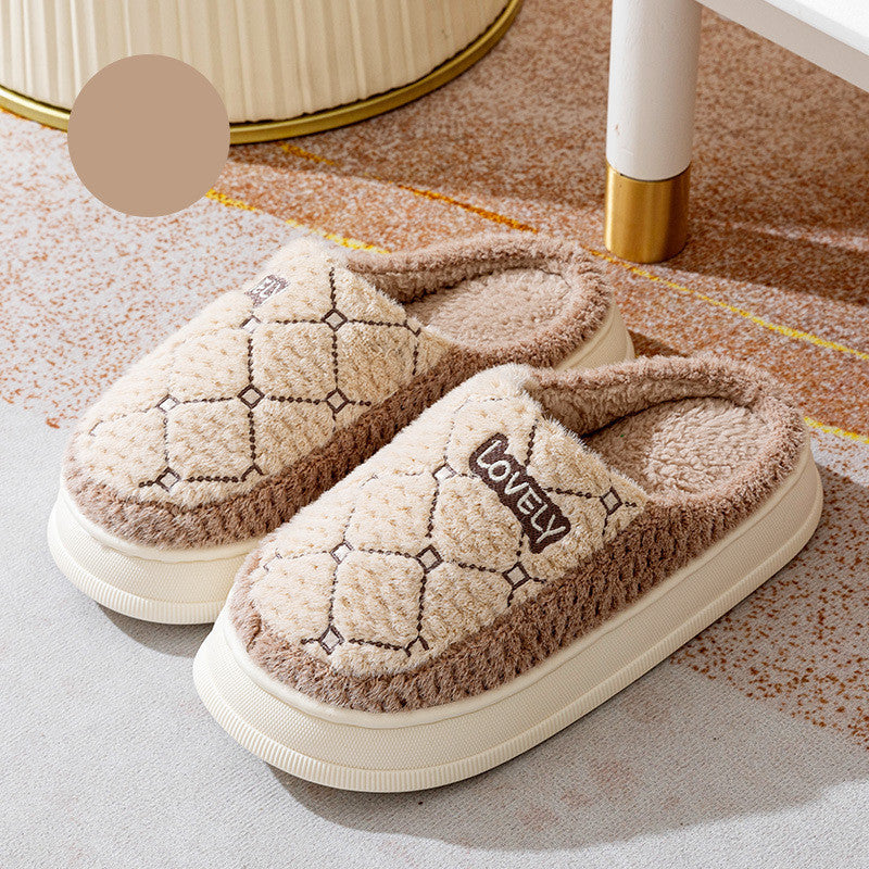 Thick-soled Non-slip Fluffy Winter Slippers