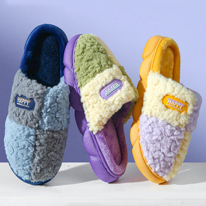 EVA Thick-soled Warm Plush Cotton Slippers for Women / Men
