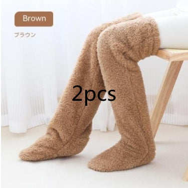 Over Knee High Fuzzy Winter Long Socks