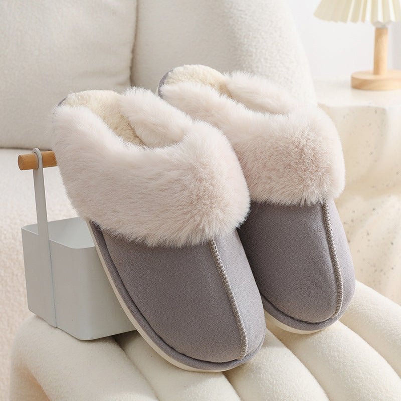 Couple's Winter Warm Indoor Fur Slippers