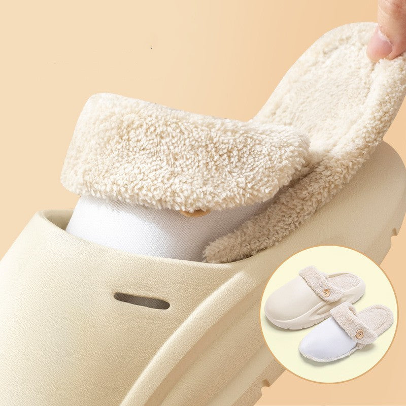 Waterproof Thick-soled Cotton Outdoors Slippers