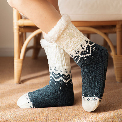 Knitted Plush Winter Warm Carpet Socks