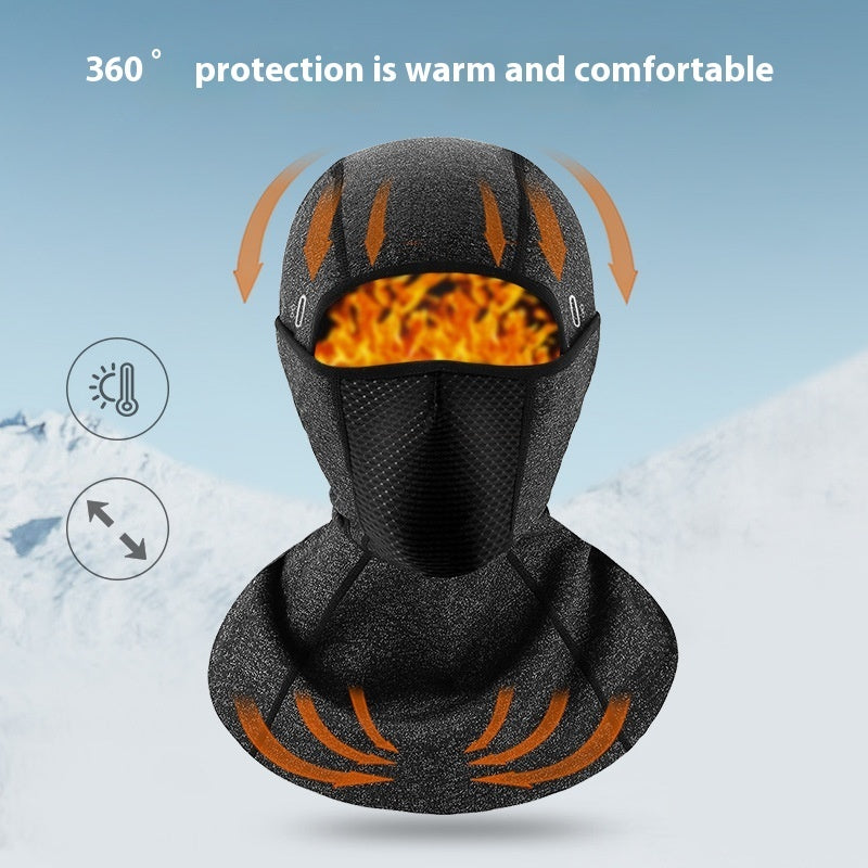 Outdoor Warm Double Layer Fleece-lined Thick Windproof Cap