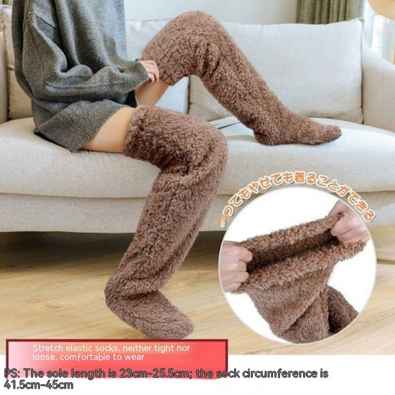 Over Knee High Fuzzy Winter Long Socks