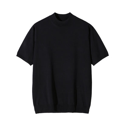 Half Turtleneck Knitted T-shirt