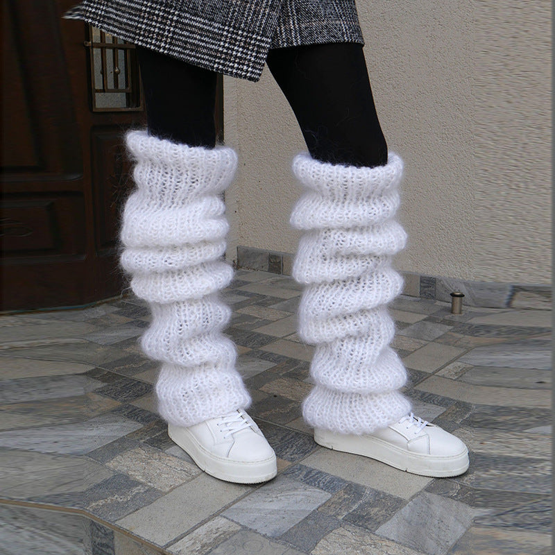 Women's Autumn And Winter Mohair Long Foot Socks