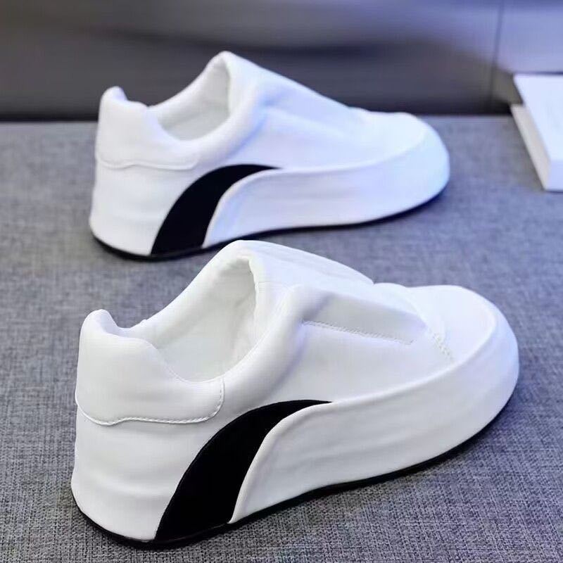 Leather Slip-on Running Shoes
