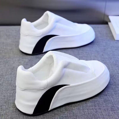 Leather Slip-on Running Shoes
